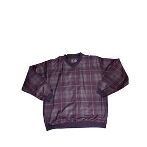 Vintage Golf Windbreaker Plaid Jacket Men’s Large Old Money Classic Retro Light